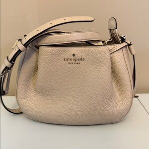 Kate Spade Light Sand Leather Dumpling Crossbody Bag
